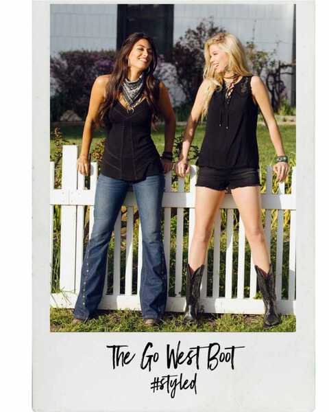 Image #8 - Idyllwind Women's Go West Western Boots - Medium Toe, Black, hi-res