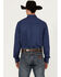 Image #4 - Wrangler 20X Men's Advanced Comfort Paisley Geo Print Long Sleeve Snap Western Shirt, Navy, hi-res
