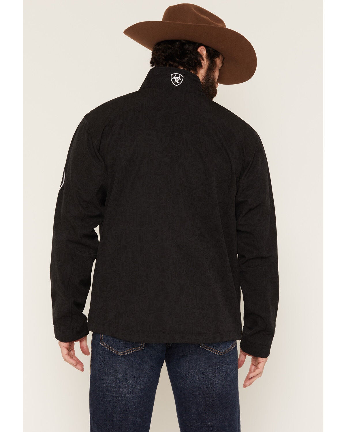 Image #4 - Ariat Men's Printed Concealed Carry Softshell Jacket, Black, hi-res