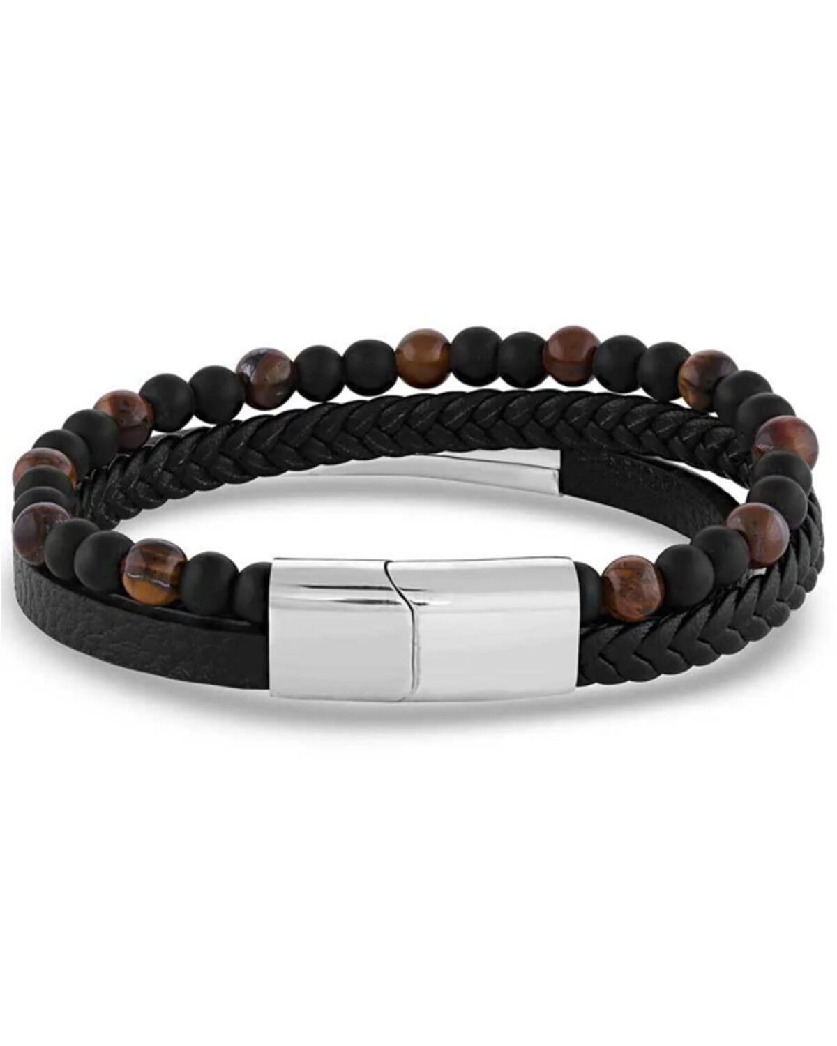 Image #2 - Montana Silversmiths Men's Copper Sky Layered Bracelet, Black, hi-res