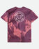 Brixton Men's Crest II Logo Graphic Tie Dye  T-Shirt , Burgundy, hi-res