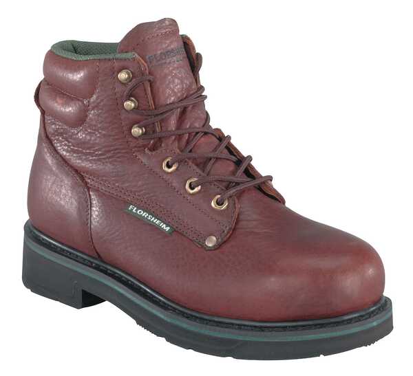 Image #1 - Florsheim Men's Utility 6" Work Boots - Steel Toe, Brown, hi-res