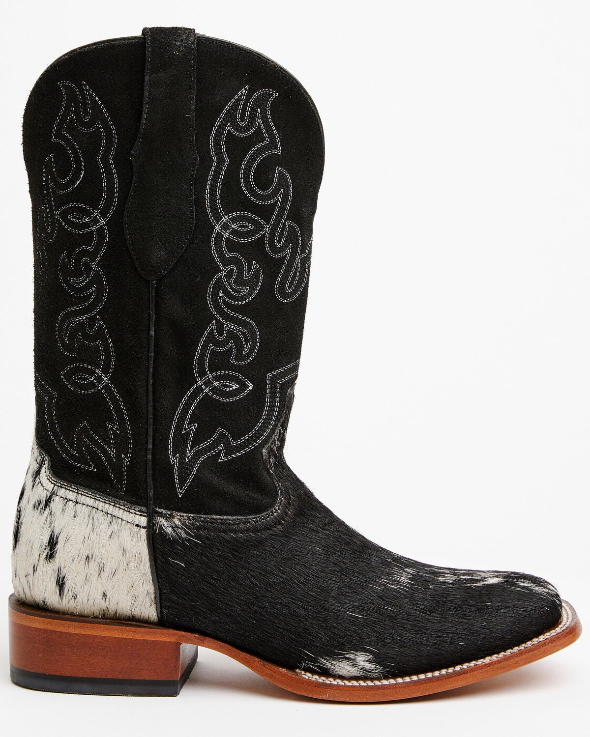Image #2 - Cody James Men's Badlands Cowhide Western Boots - Broad Square Toe, Black, hi-res