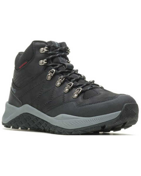 Image #1 - Wolverine Men's Luton Lace-Up Waterproof Work Hiking Boots - Round Toe , Black, hi-res