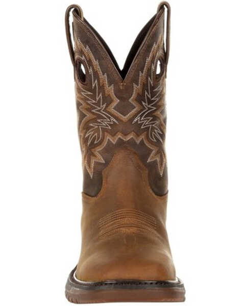 Image #4 - Rocky Men's Ride FLX Waterproof Pull On Western Boot - Square Toe, Brown, hi-res