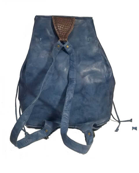 Image #2 - Kobler Leather Women's Tooled Backpack, Blue, hi-res