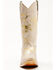 Image #4 - Corral Girls' Golden Touches Suede Western Boots - Snip Toe, Gold, hi-res