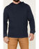 Image #3 - Brothers and Sons Men's Solid Heather Slub Long Sleeve Hooded Sweatshirt, Navy, hi-res