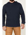 Image #3 - Brothers and Sons Men's Solid Heather Slub Long Sleeve Hooded Sweatshirt , Navy, hi-res