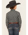 Image #4 - Cinch Boys' Geo Print Long Sleeve Button-Down Western Shirt, Grey, hi-res