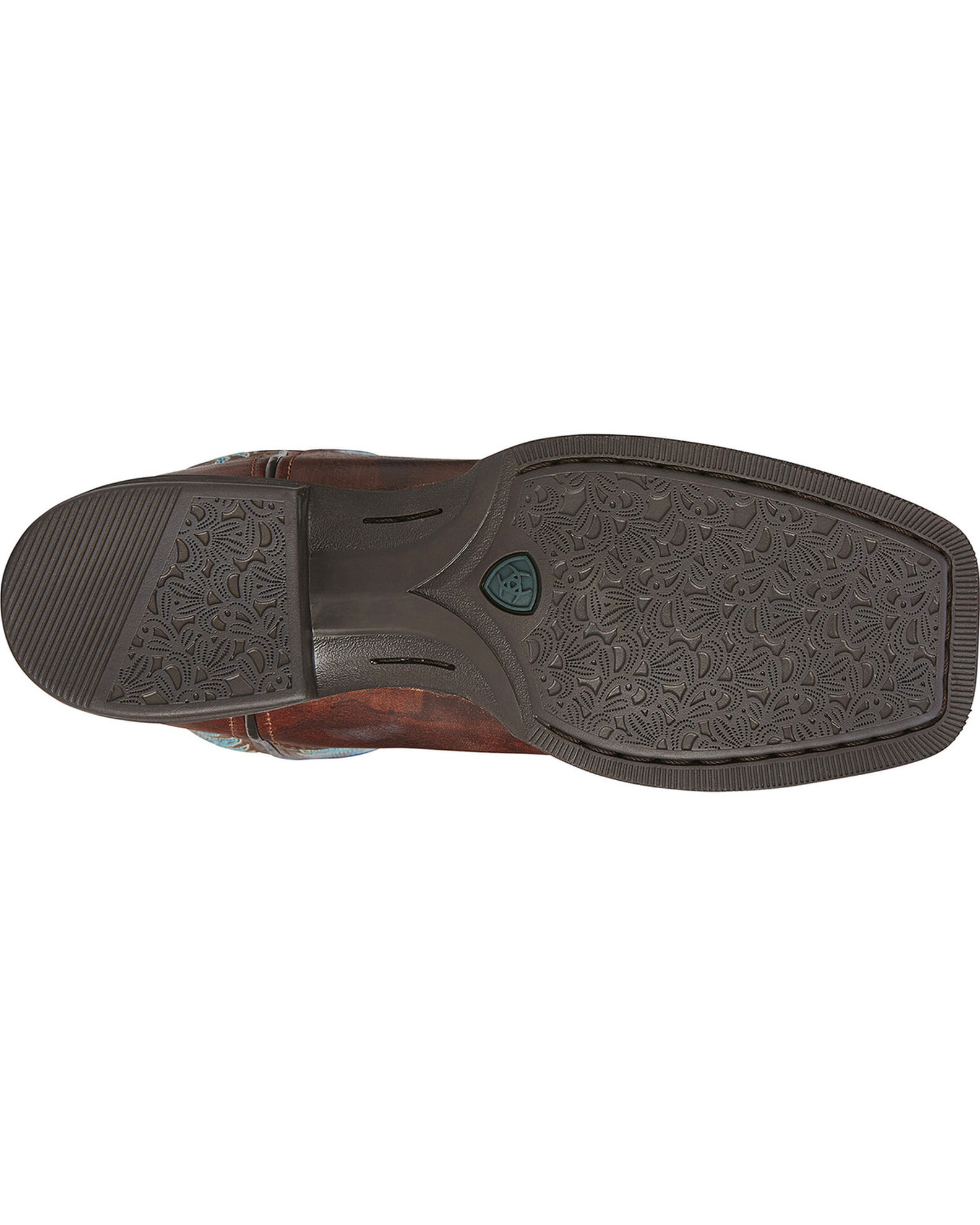 Image #3 - Ariat Women's Round Up Western Boots - Broad Square Toe, Dark Brown, hi-res