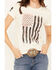 Image #3 - Howitzer Women's We The People Flag Short Sleeve Graphic Tee, Natural, hi-res