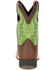 Image #4 - Durango Boys' Lil Rebel Pro Lime Western Boots - Square Toe, Brown, hi-res