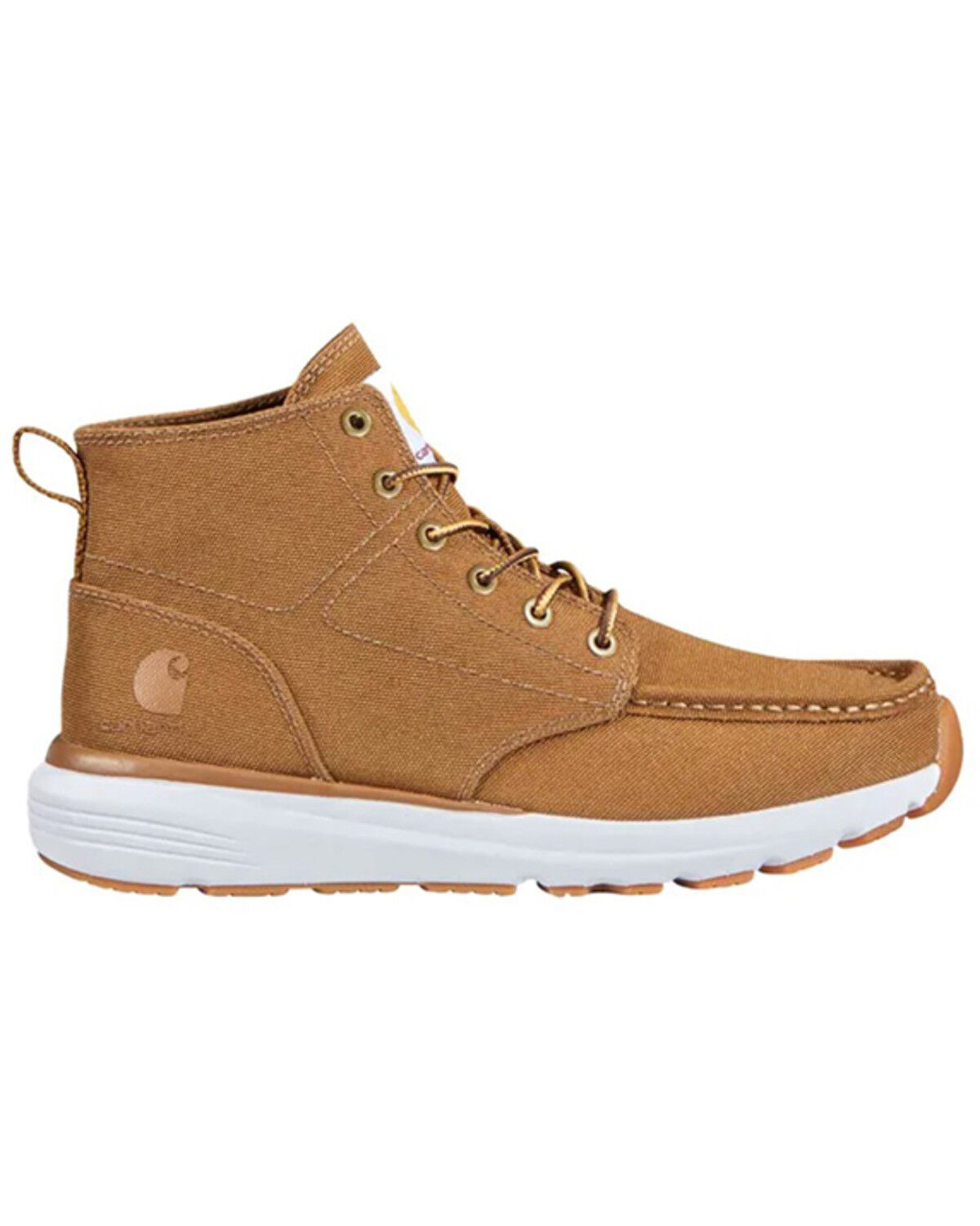 Image #2 - Carhartt Women's Haslett Canvas Chukka Moc Work Shoes - Soft Toe, Brown, hi-res