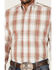 Image #3 - Stetson Men's Sandstone Ombre Large Plaid Long Sleeve Western Shirt , Red, hi-res