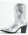 Image #3 - Dingo Women's Starburst Western Booties - Round Toe, Silver, hi-res