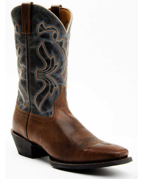 Laredo Men's McKinney Western Boots - Square Toe, Brown/blue, hi-res