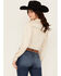 Image #4 - Cowgirl Hardware Women's Faux Suede Long Sleeve Snap Western Shirt, Off White, hi-res