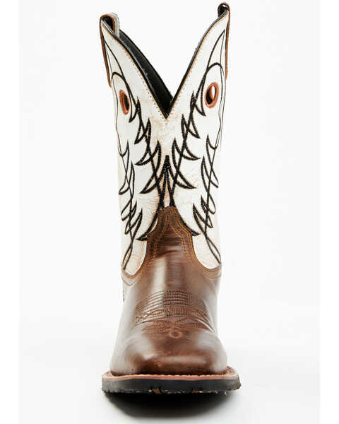Image #4 - Laredo Men's Ripley Western Performance Boots - Broad Square Toe, Brown, hi-res