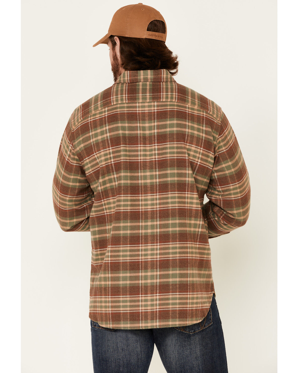 Image #4 - Pendleton Men's Tan Burnside Plaid Long Sleeve Western Flannel Shirt, Tan, hi-res