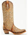 Image #2 - Corral Women's Saddle Glitter Overlay Triad Western Boots - Snip Toe, Brown, hi-res