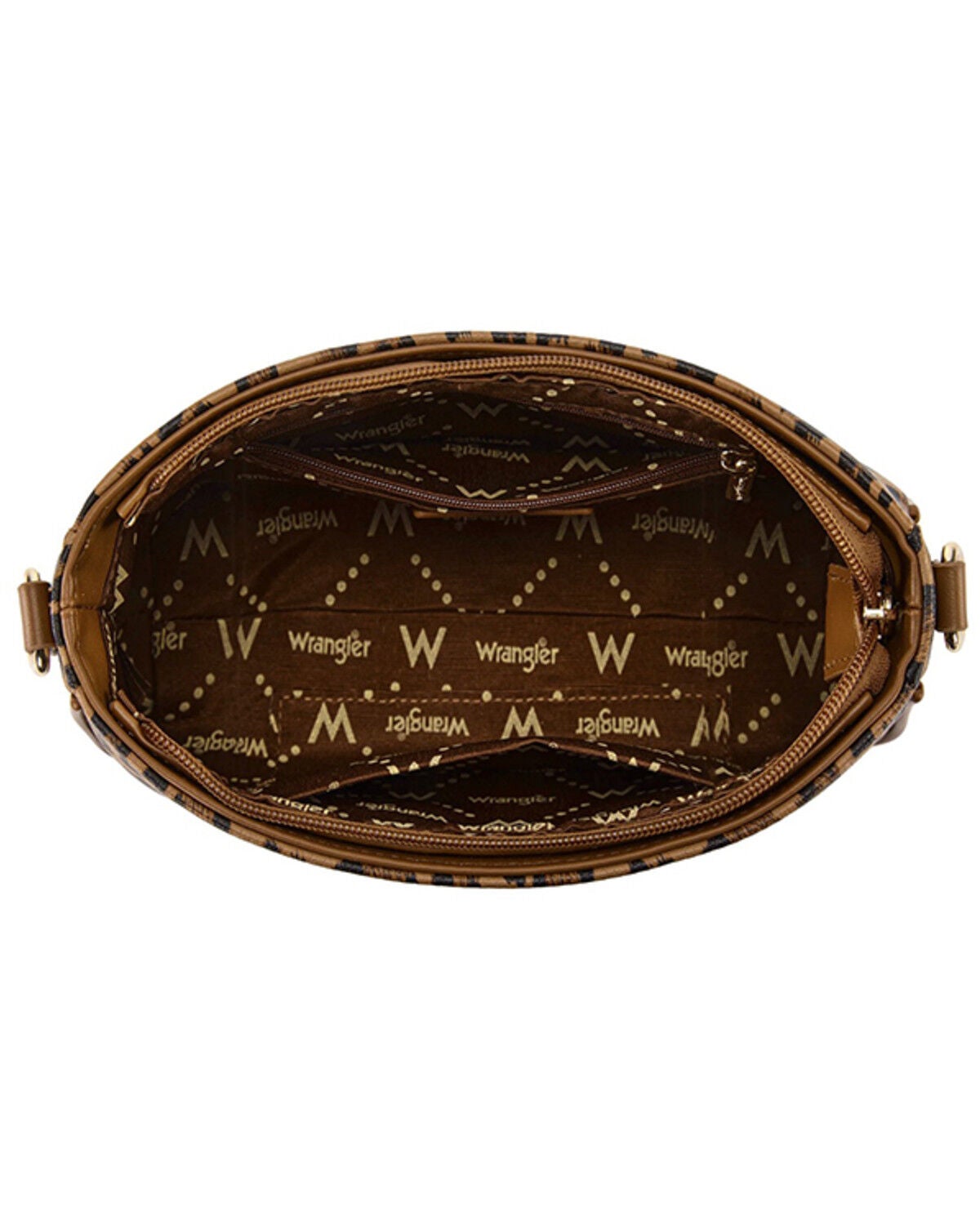 Image #3 - Wrangler Women's Leopard Print Shoulder Bag with Chain Detail, Brown, hi-res