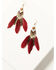 Image #1 - Shyanne Women's Desert Rose Antique Feather Earrings, Gold, hi-res