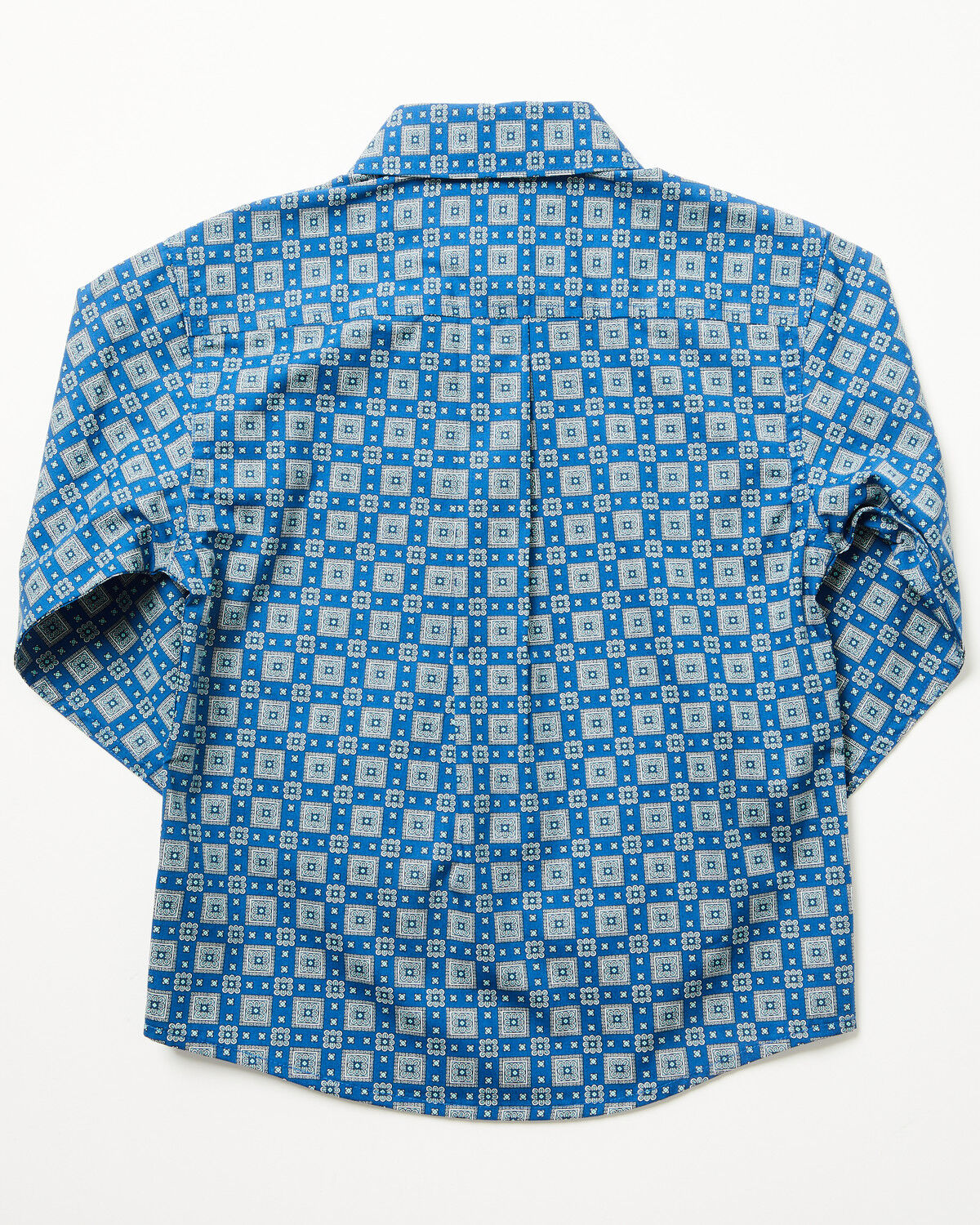 Image #3 - Cinch Toddler Boys' Geo Print Long Sleeve Button-Down Western Shirt, Royal Blue, hi-res