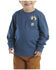 Image #1 - Carhartt Toddler Boys' Tool Pocket Long Sleeve Graphic T-Shirt, Blue, hi-res
