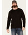 Image #1 - North River Men's Brown Moleskin Crew Long Sleeve T-Shirt, Brown, hi-res