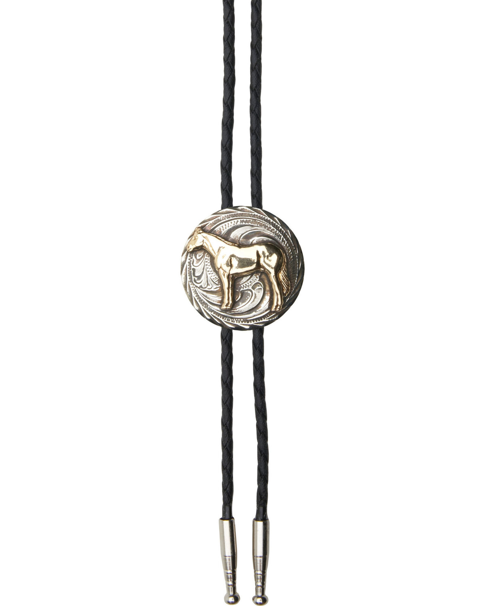 Image #1 - AndWest Men's Standing Horse Bolo Tie, Gold, hi-res