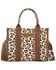 Image #1 - Wrangler Women's Leopard Print Crossbody Bag, Brown, hi-res