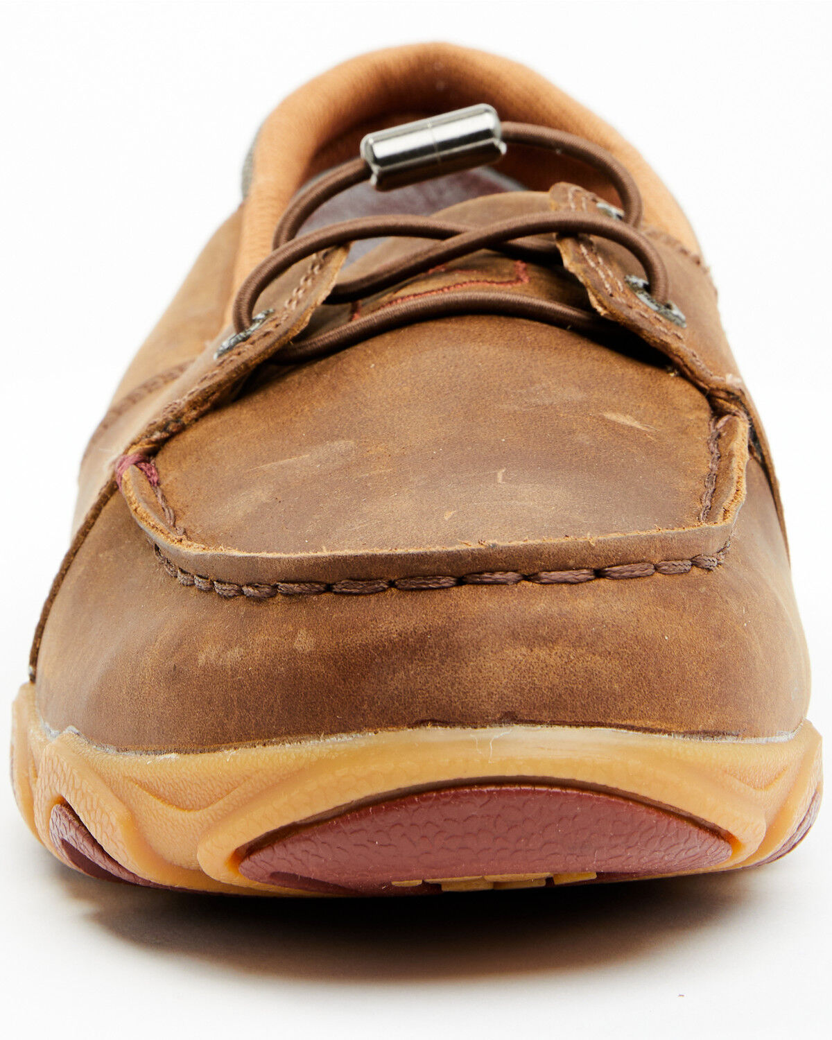 Image #4 - Twisted X Women's Boat Shoe Driving Mocs, Pecan, hi-res