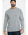 Image #1 - Ariat Men's Gray Rebar Cotton Strong Graphic Long Sleeve Work Shirt - Big & Tall, Heather Grey, hi-res
