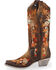 Corral Women's Floral Embroidered Lamb Leather Cowgirl Boots - Snip Toe, Chocolate, hi-res