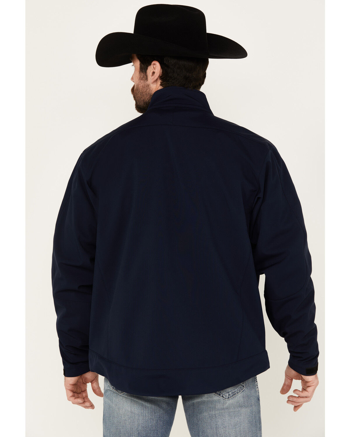 Image #4 - Cinch Men's Bonded Softshell Jacket, Navy, hi-res