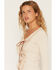 Image #2 - Miss Me Women's Tie Front Ruffle Long Sleeve Top, Natural, hi-res