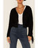 Image #2 - Vocal Women's Faux Suede Western Fringe Jacket, Black, hi-res