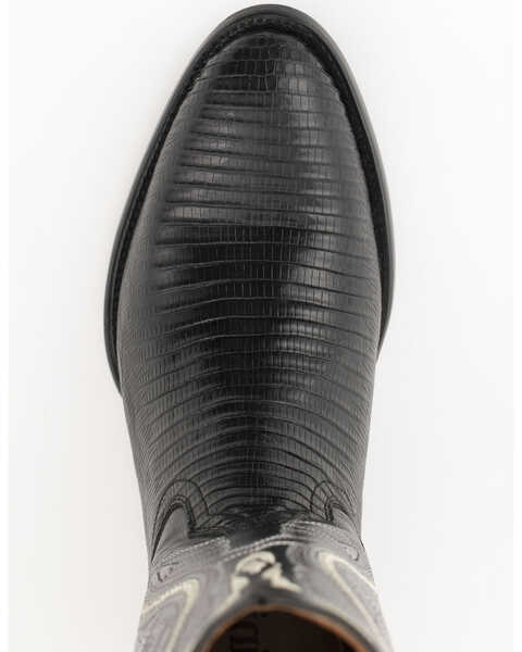 Ferrini Men's Black Teju Lizard Cowboy Boots - Medium Toe, Black, hi-res
