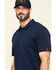 Hawx Men's Navy Miller Pique Short Sleeve Work Polo Shirt , Navy, hi-res