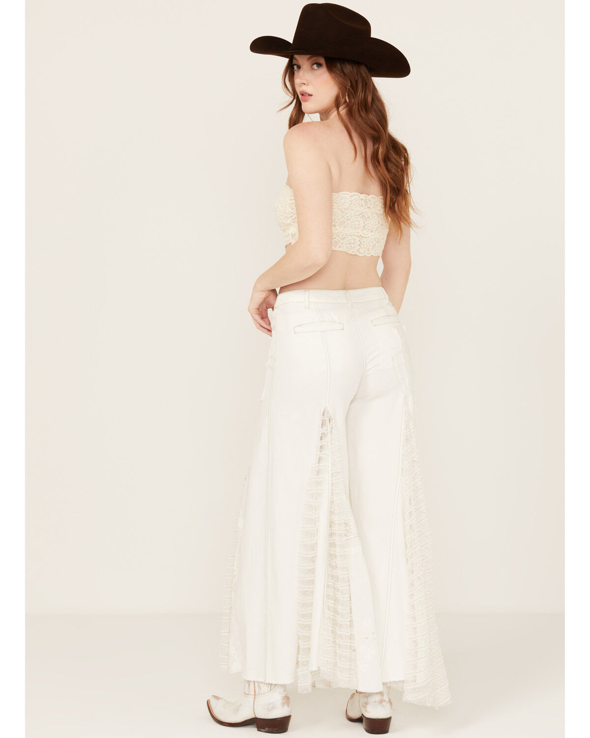 Image #4 - Free People Women's Great Escape High Rise Wide Leg Jeans, White, hi-res