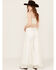 Image #4 - Free People Women's Great Escape High Rise Wide Leg Jeans, White, hi-res