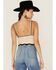 Image #3 - Flying Tomato Women's Contrast Knit Sweater Cami, Cream, hi-res