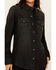 Image #3 - Wrangler Retro Women's Long Sleeve Snap Denim Western Shirt, Black, hi-res