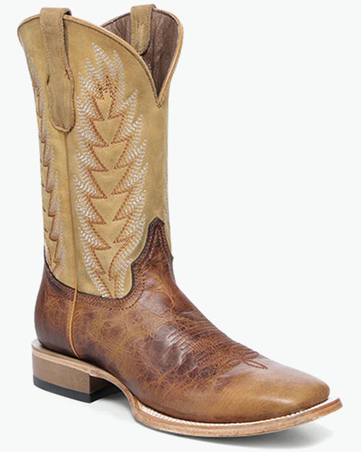 Image #1 - Circle G Men's Western Boots - Broad Square Toe, Honey, hi-res