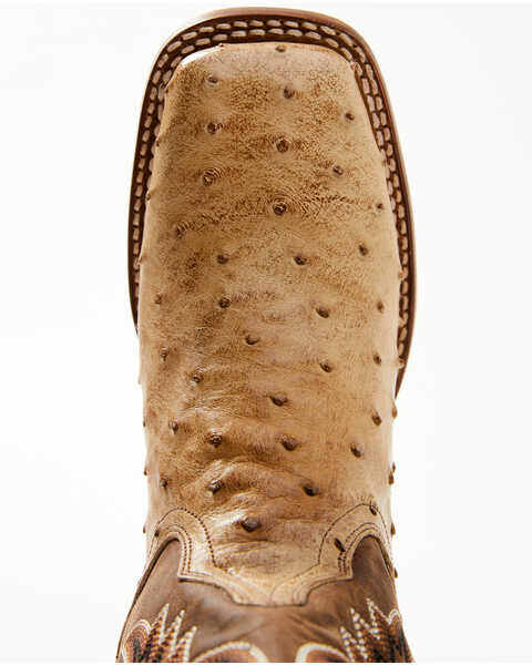 Image #6 - Dan Post Women's Exotic Full Quill Ostrich Western Boots - Broad Square Toe, Sand, hi-res