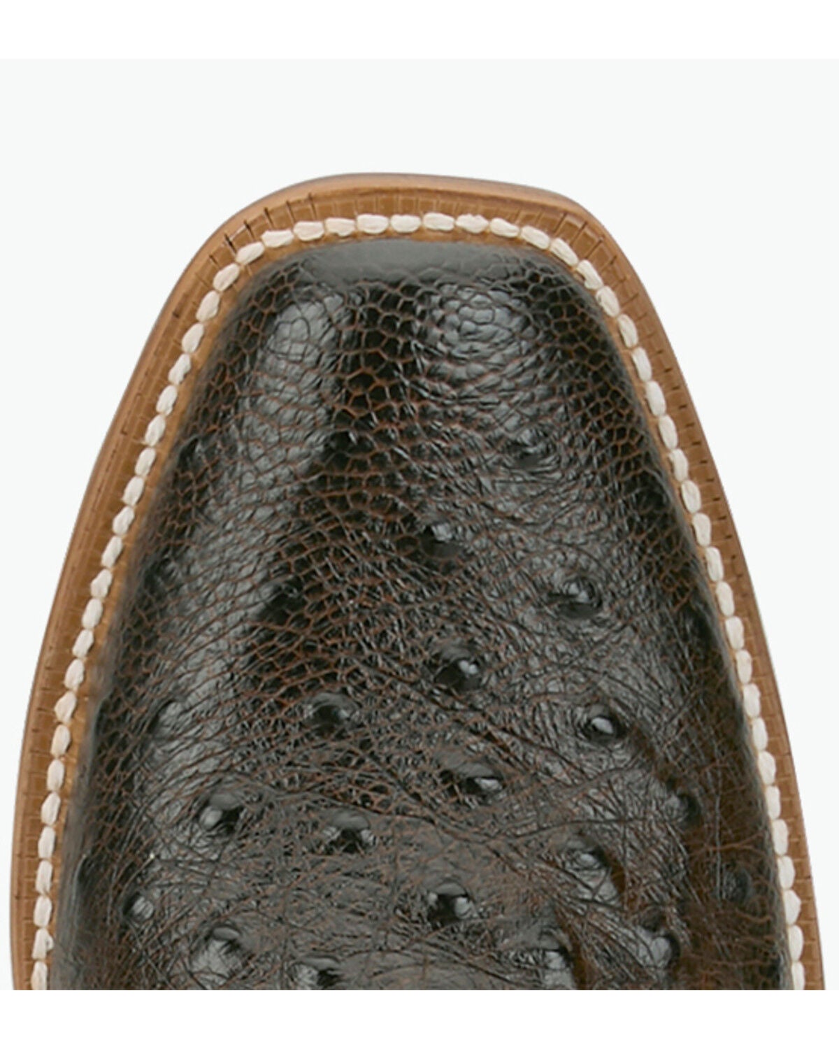 Image #6 - Tony Lama Men's Ranchero Tyler Exotic Ostrich Western Boots - Square Toe, Brown, hi-res