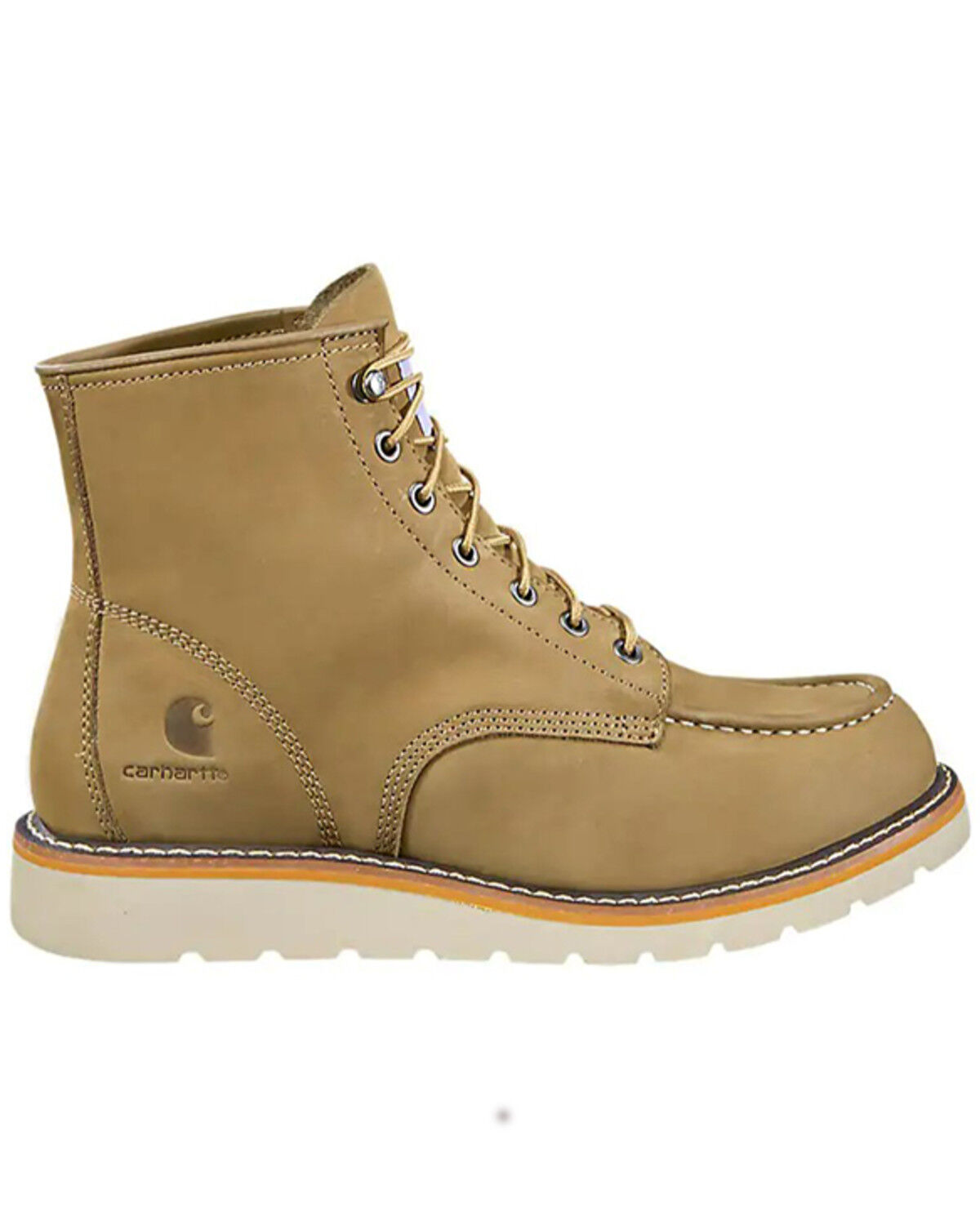 Image #1 - Carhartt Men's 6" Wedge Boots - Moc Toe, Coyote, hi-res