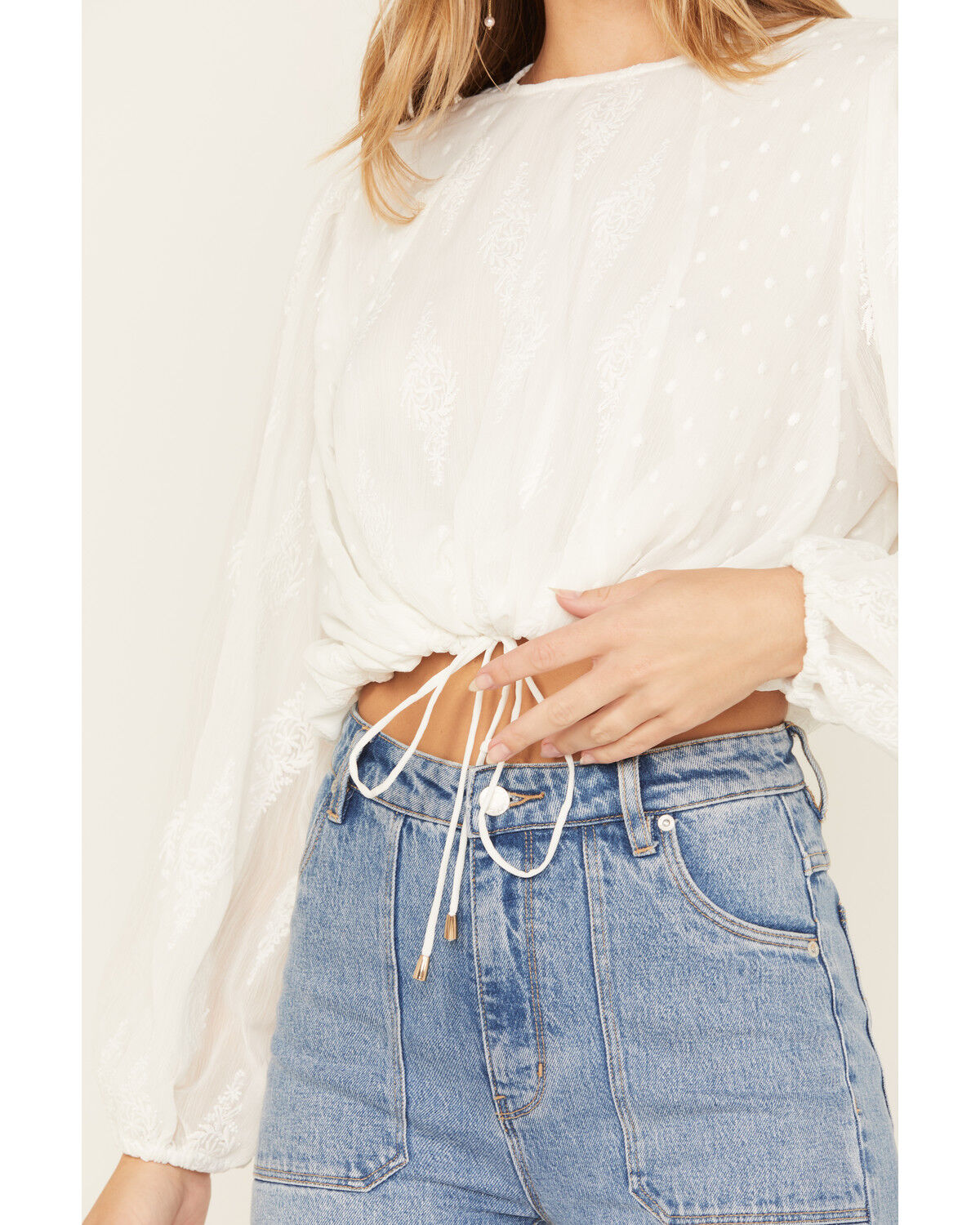 Image #3 - Talisman Women's Harmony Long Sleeve Blouse, White, hi-res