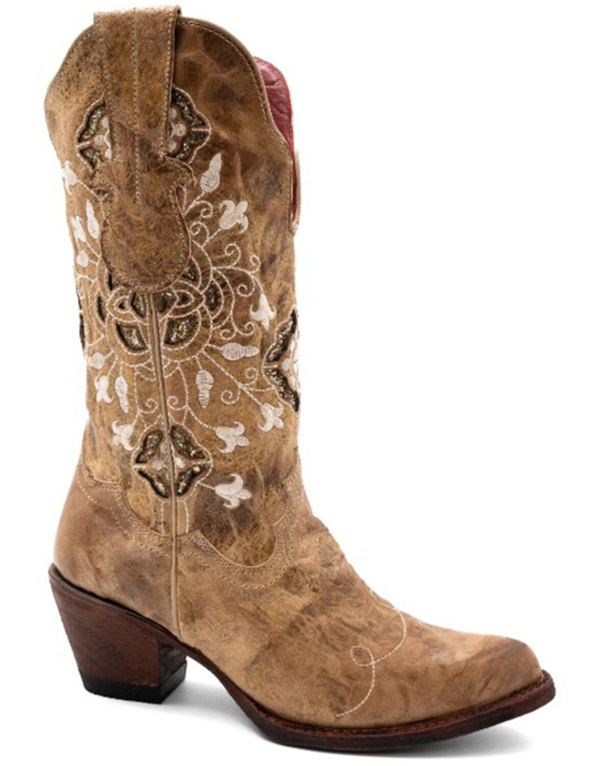Image #2 - Ferrini Women's Empress Tall Western Boots - Round Toe, Brown, hi-res